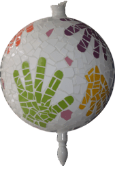 mozaiek hand bal